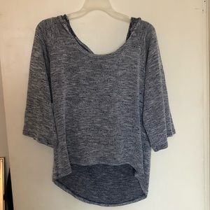 SUPER comfy hooded cropped sweater